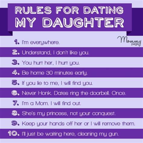 rules for dating my daughter from mom